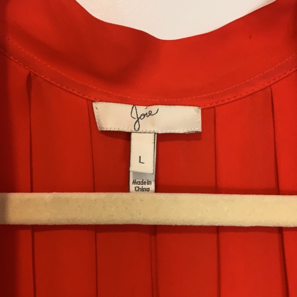 Joie Sleeveless Silk Blouse, Size L, Red - Picture 2 of 4